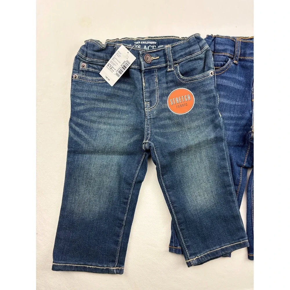 2 The Children's‎ Place Baby Boy 9 12 Mos Jeans Lot Stretch Straight 10